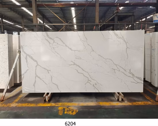 Dalles de pierre de quartz pour comptoir de cuisine OEM/ODM (Calacatta/Carrara/couleurs solides/etc.)