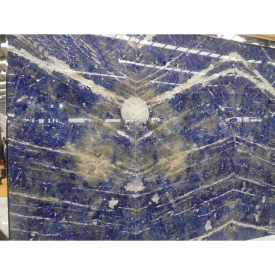 Luxe bleu Bauia Azul Bahia Sodalite bleu granit pierre précieuse pour la décoration