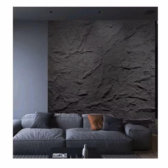 Panneau mural en pierre de champignon en gros Panneaux muraux PU Pierre pour la décoration Luxe PU Faux Pierre Un panneau Un mur Panneau mural décoratif